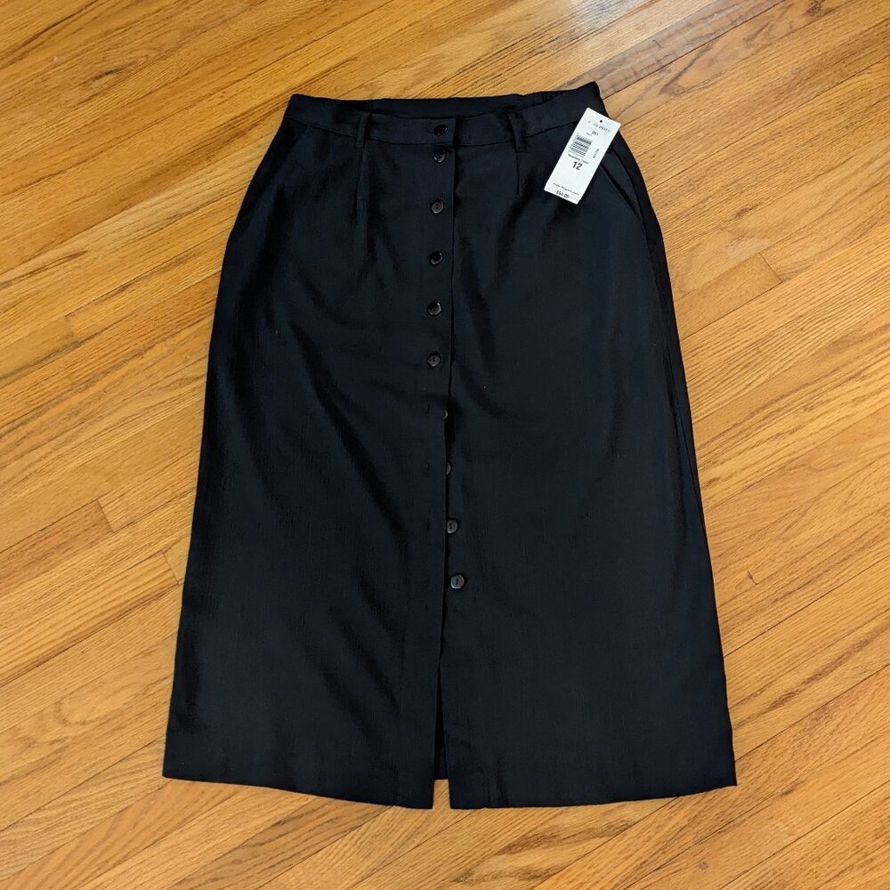 Tan Jay Button Front Skirt